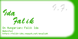 ida falik business card